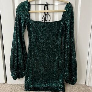 Long sleeve mini dress
